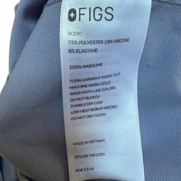 Figs Technical Collection‎ Scrub Set Top (XXS) Jogger Pants (XS) Vapor Blue - Picture 6 of 9